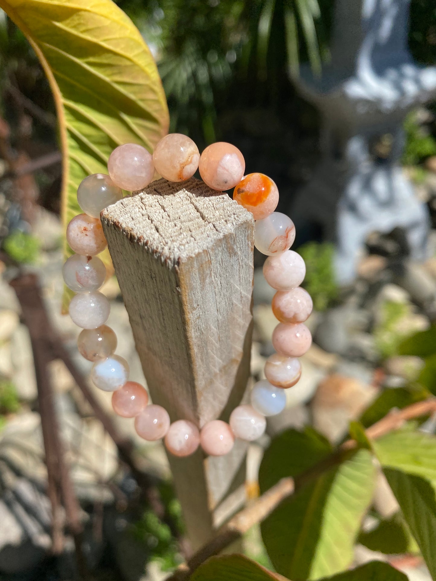 CHERRY BLOSSOM AGATE BRACELET