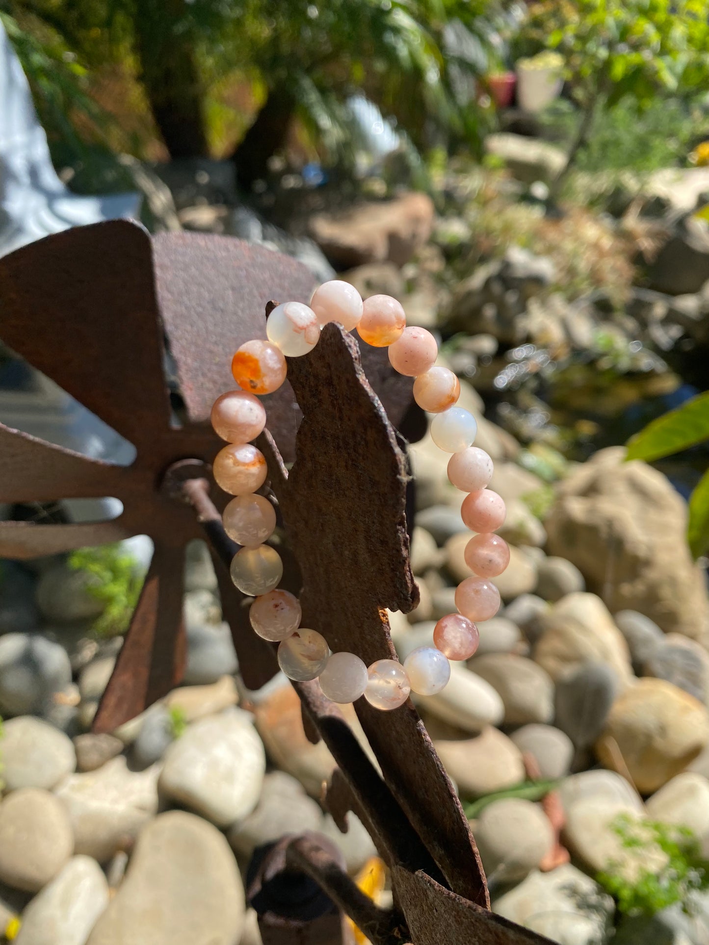 CHERRY BLOSSOM AGATE BRACELET