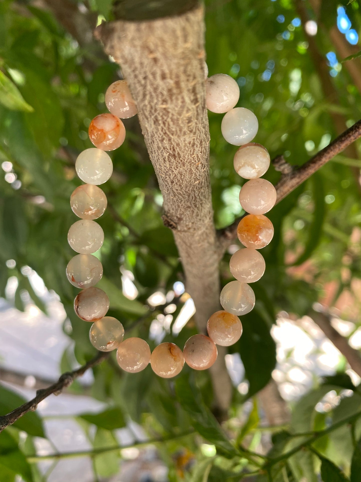 CHERRY BLOSSOM AGATE BRACELET