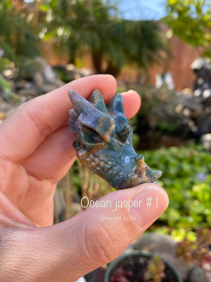 OCEAN JASPER DRAGON HEADS