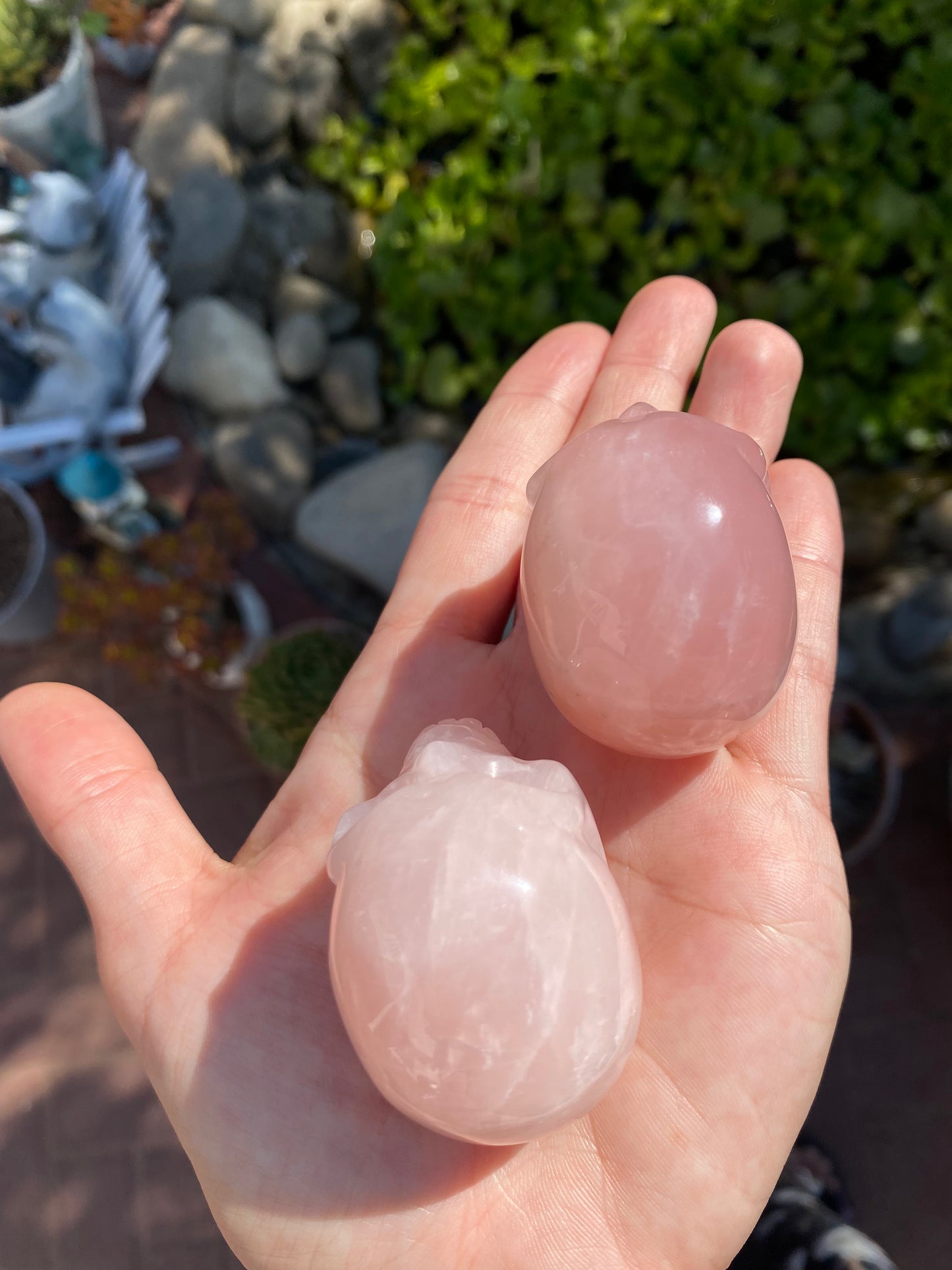 ROSE QUARTZ SKULL