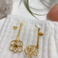 Dangling Bar Flower earrings