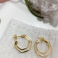 Double thread hoop earrings
