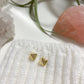 Pyramid Detail Cubic Zirconia stud earrings
