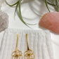Dangling Bar Flower earrings