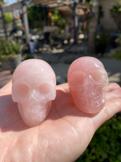 ROSE QUARTZ SKULL