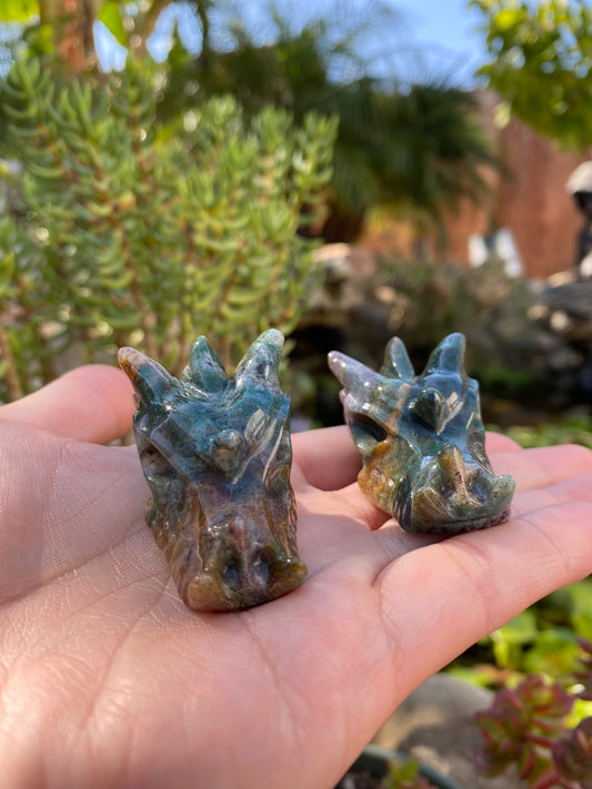 OCEAN JASPER DRAGON HEADS