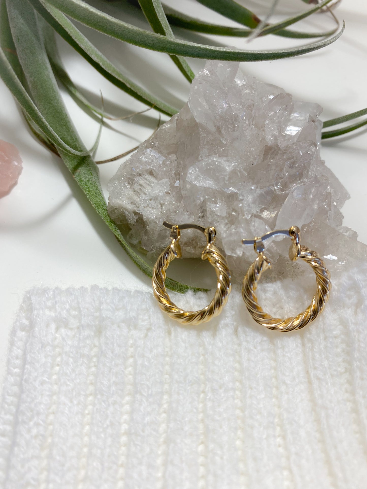 Twisted hoop earrings